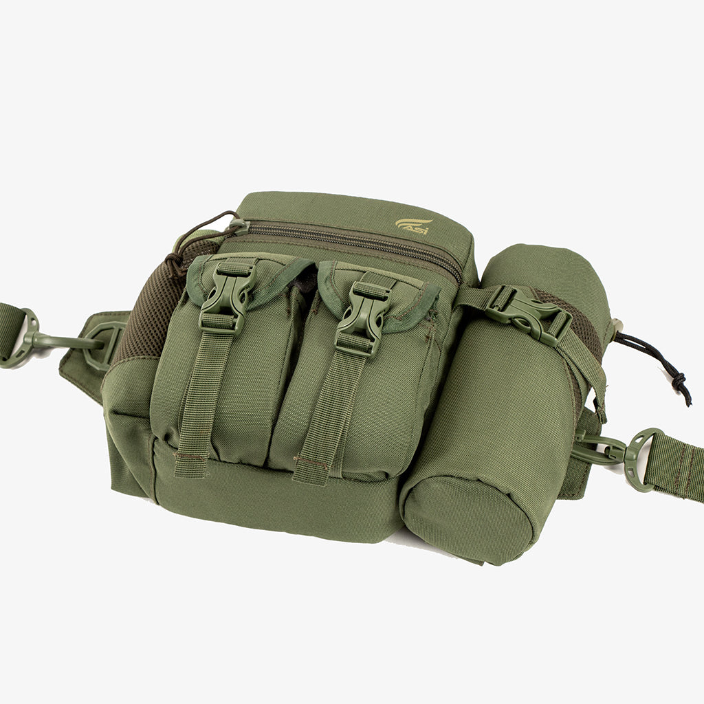 ASI Waist Pack With Detachable Bottle Holder – Multi-Utility Waist And Sling Bag For Hiking, Cycling, And Backpacking | Army Green