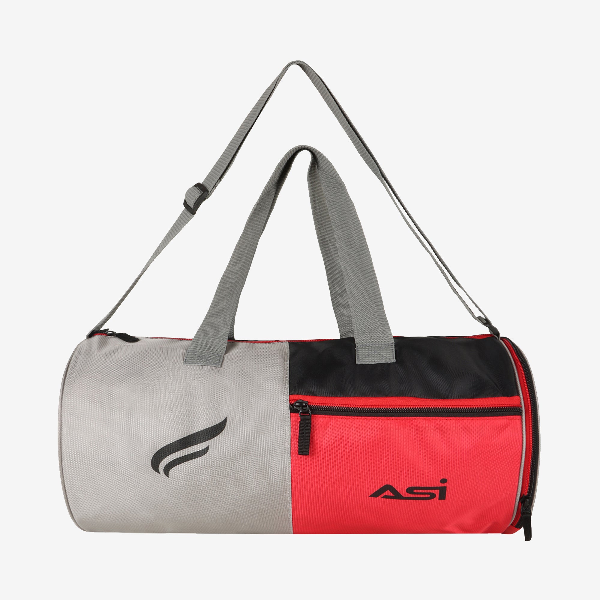 ASI Bling Gym Bag Light Grey & Red