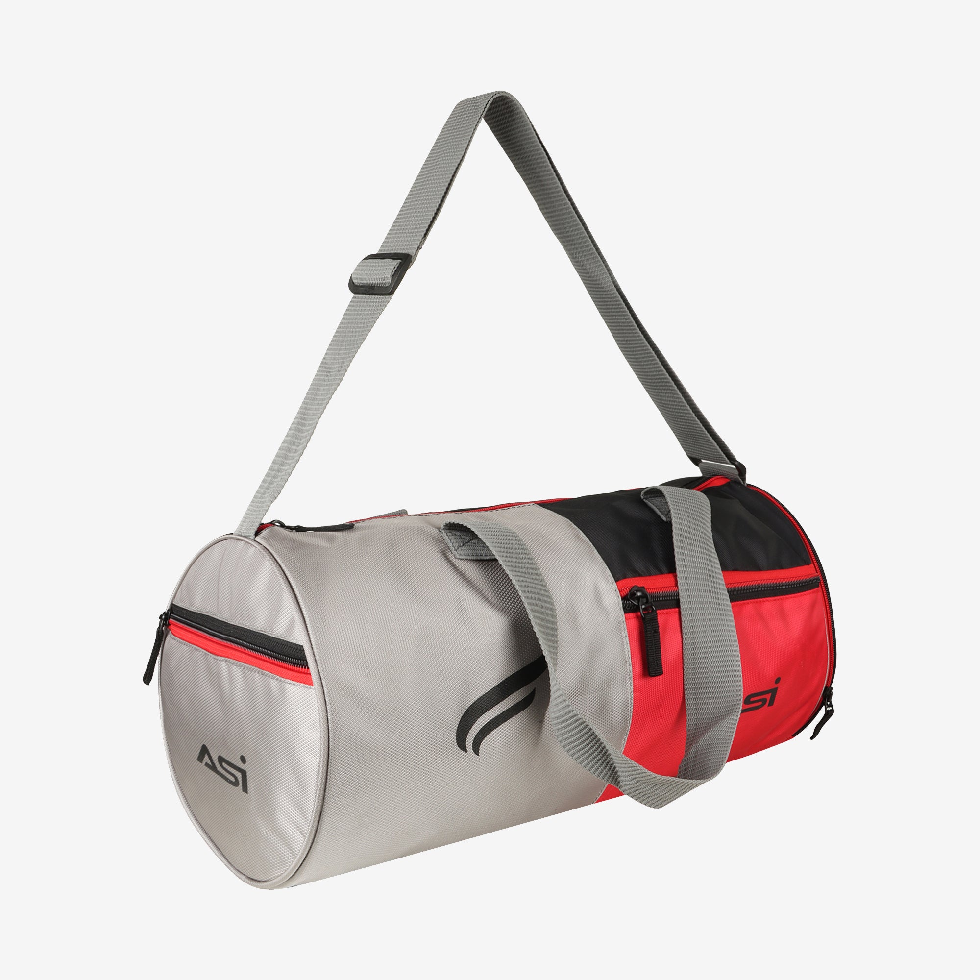 ASI Bling Gym Bag Light Grey & Red