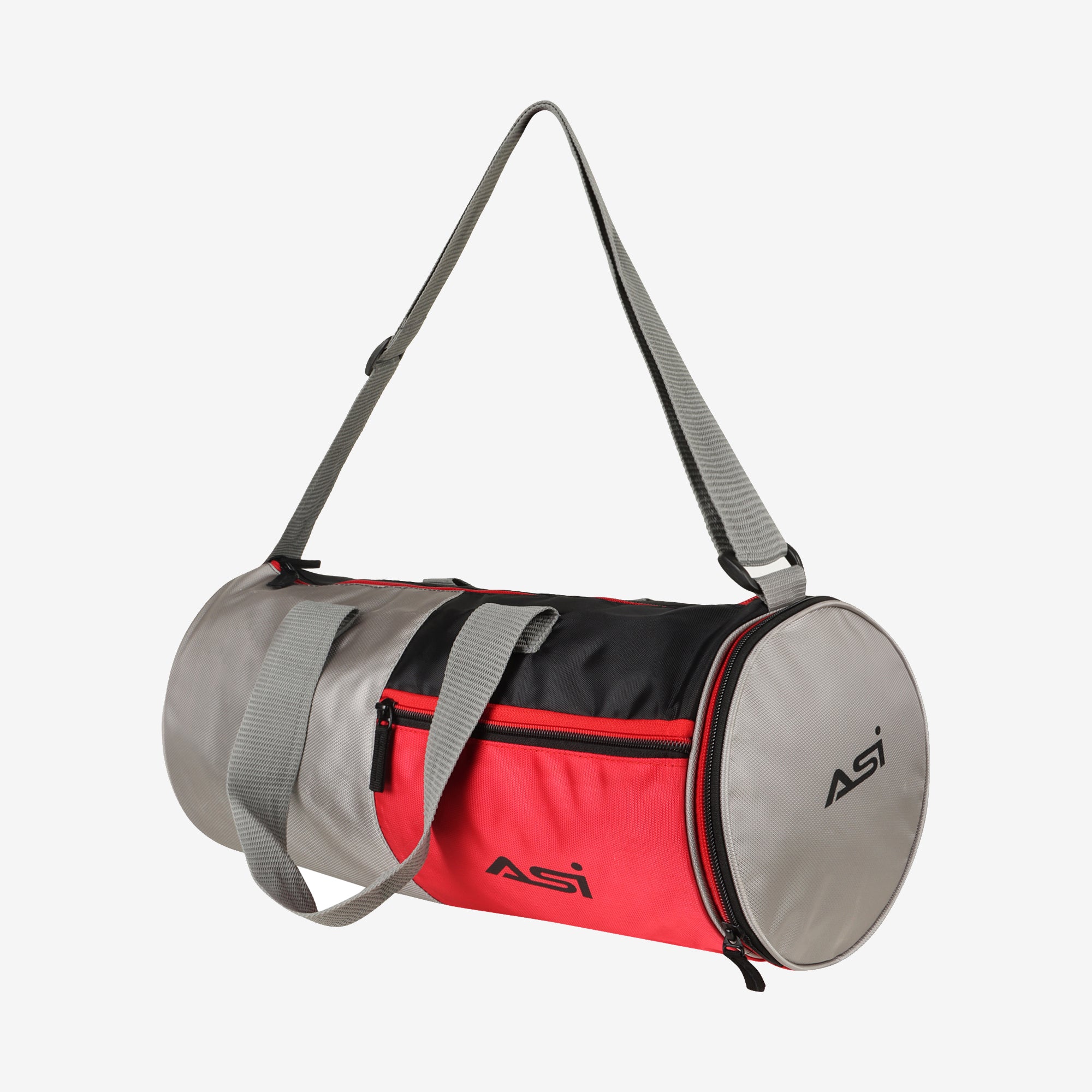 ASI Bling Gym Bag Light Grey & Red