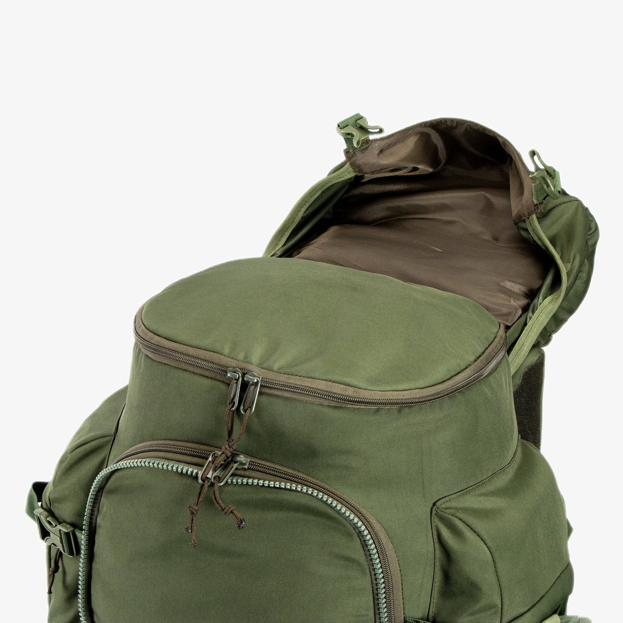 ASI Summit 90 Metal Frame Rucksack | Front Opening | Detachable Bag | Rain Cover | 90 Litres, Army Green
