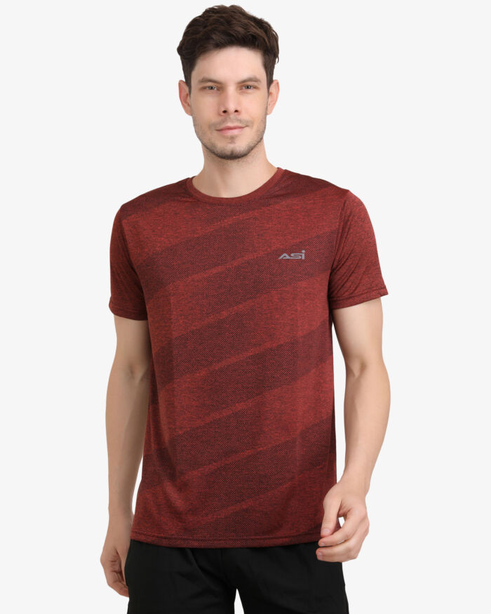 ASI Solid T-Shirt Maroon Color