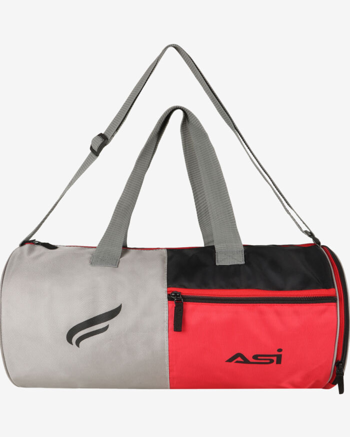 ASI Bling Gym Bag Light Grey & Red