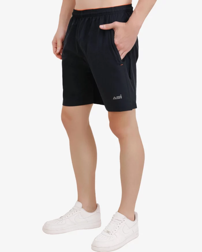 ASI Premium Stretch Shorts Navy Blue & Black Color