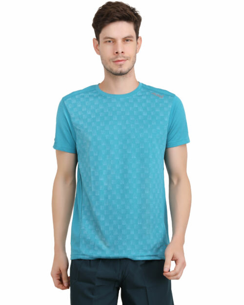 ASI Amaze Sports Tee Shirt Cyan Color for Men