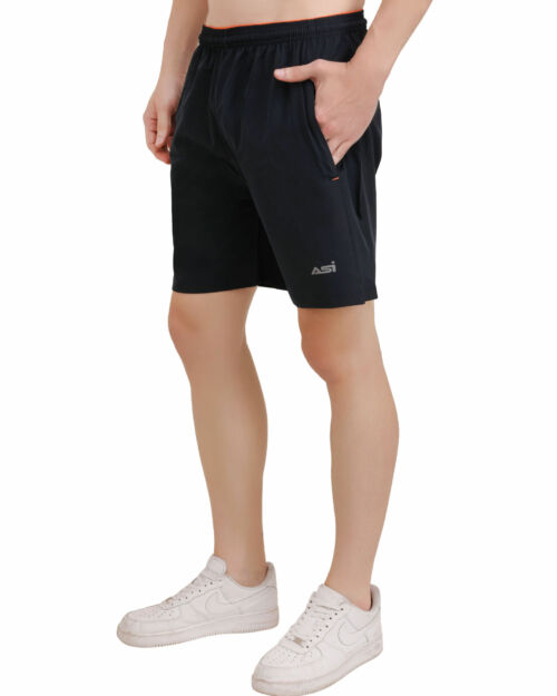 ASI Premium Stretch Shorts Navy Blue & Black Color