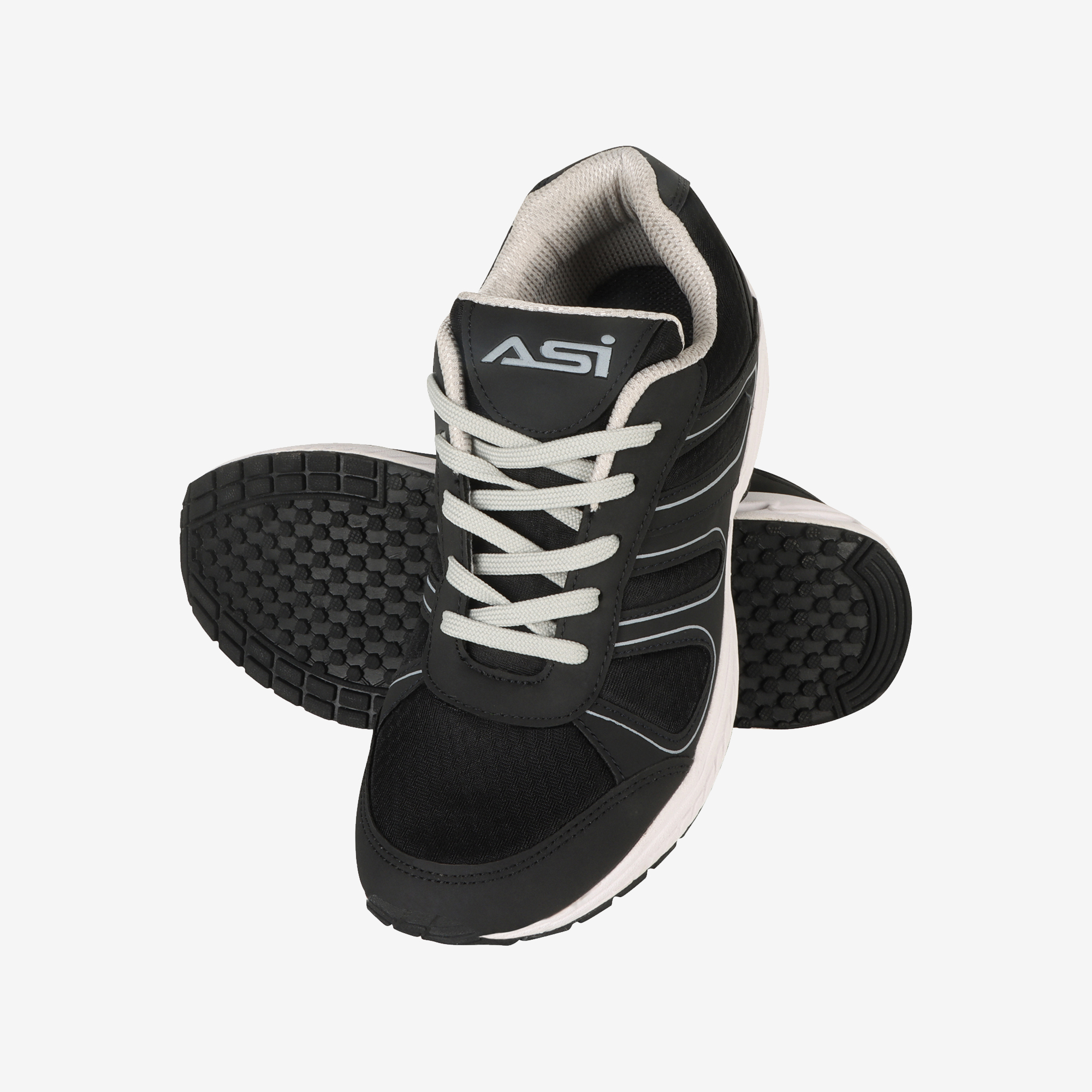 ASI Beeta Black Sports Shoes for Men