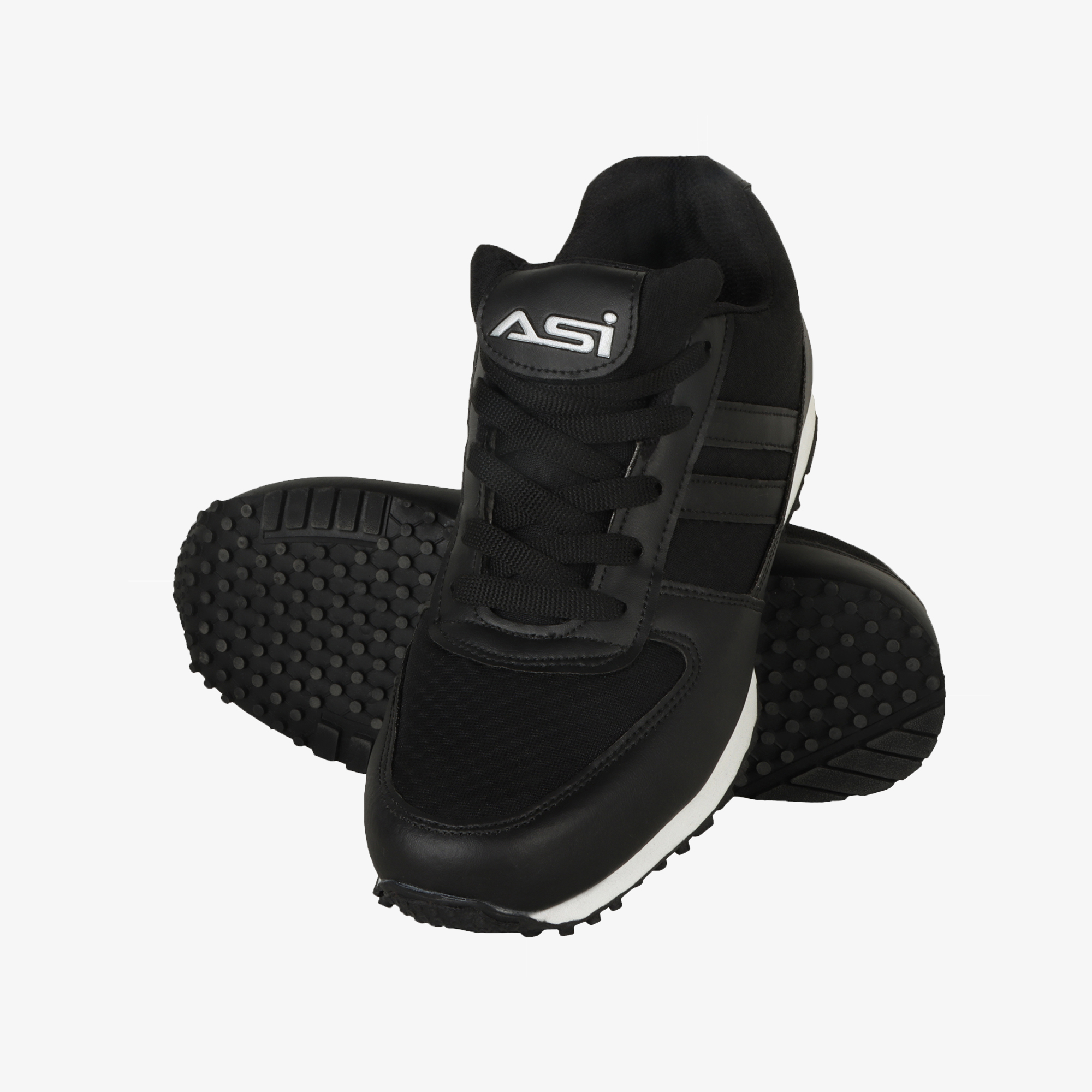 ASI Marathon Black Sports Shoes for Men