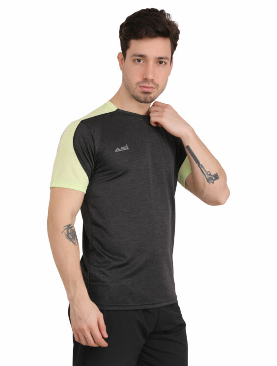 ASI Swift Sports Tee Shirt for Men Charcoal Color