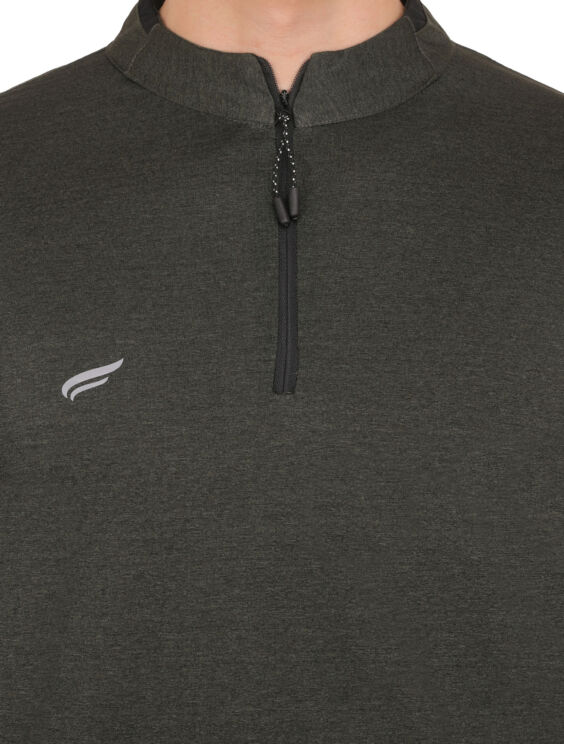 ASI Zipper RPK Olive Sports T-shirt for Men