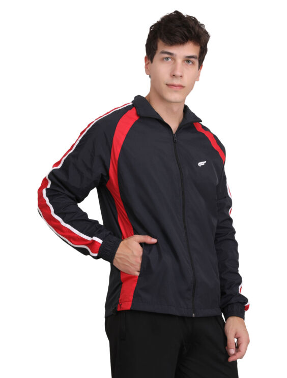 ASI Windy Navy Blue & Red Track Upper for Men